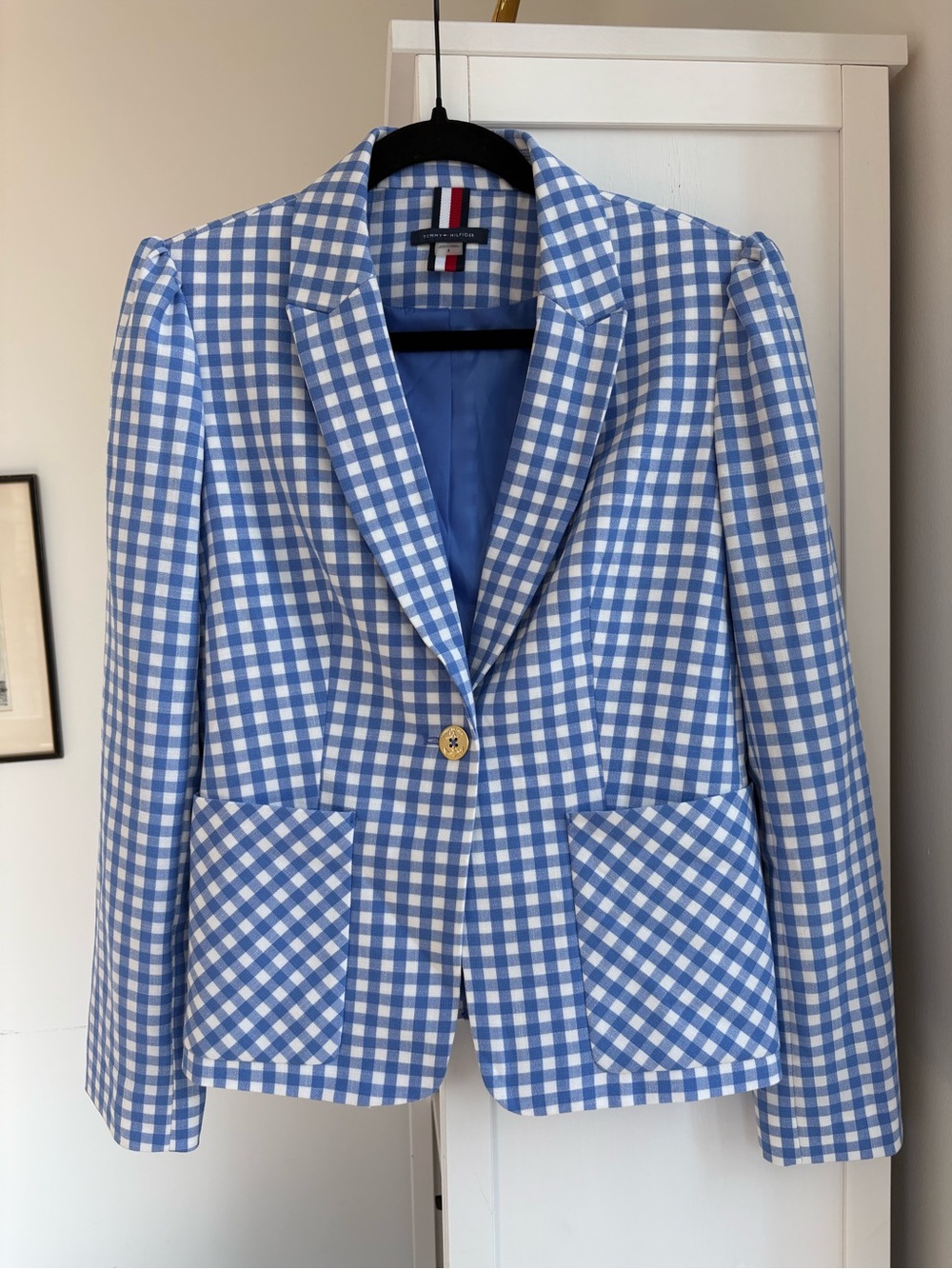 Tommy Hilfiger Blue Gingham Blazer